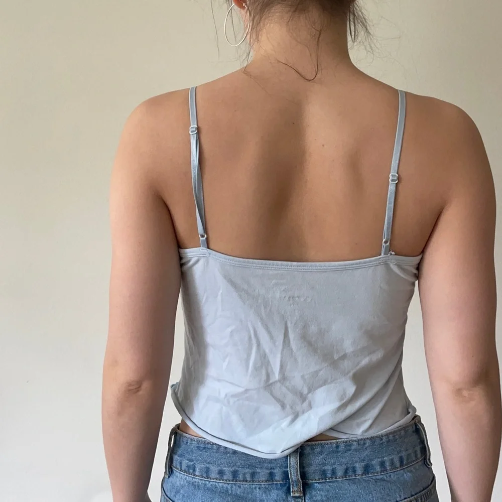 Y2K Old Navy Baby Blue Lace Trim Tank - Picture 3 of 6